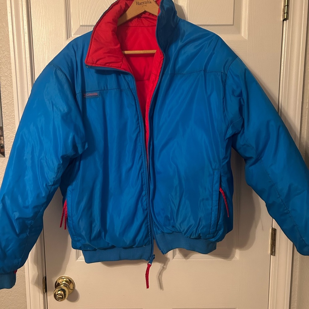 Columbia Blue Jacket with Red Logo